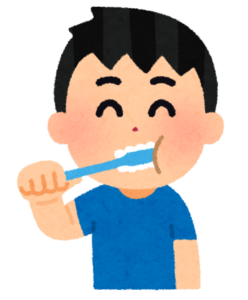 歯磨きをする男の子